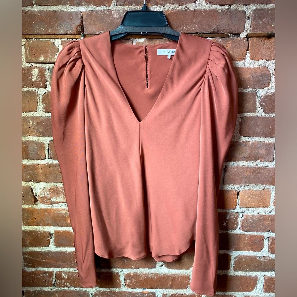 Frame charmeuse blouse size XS